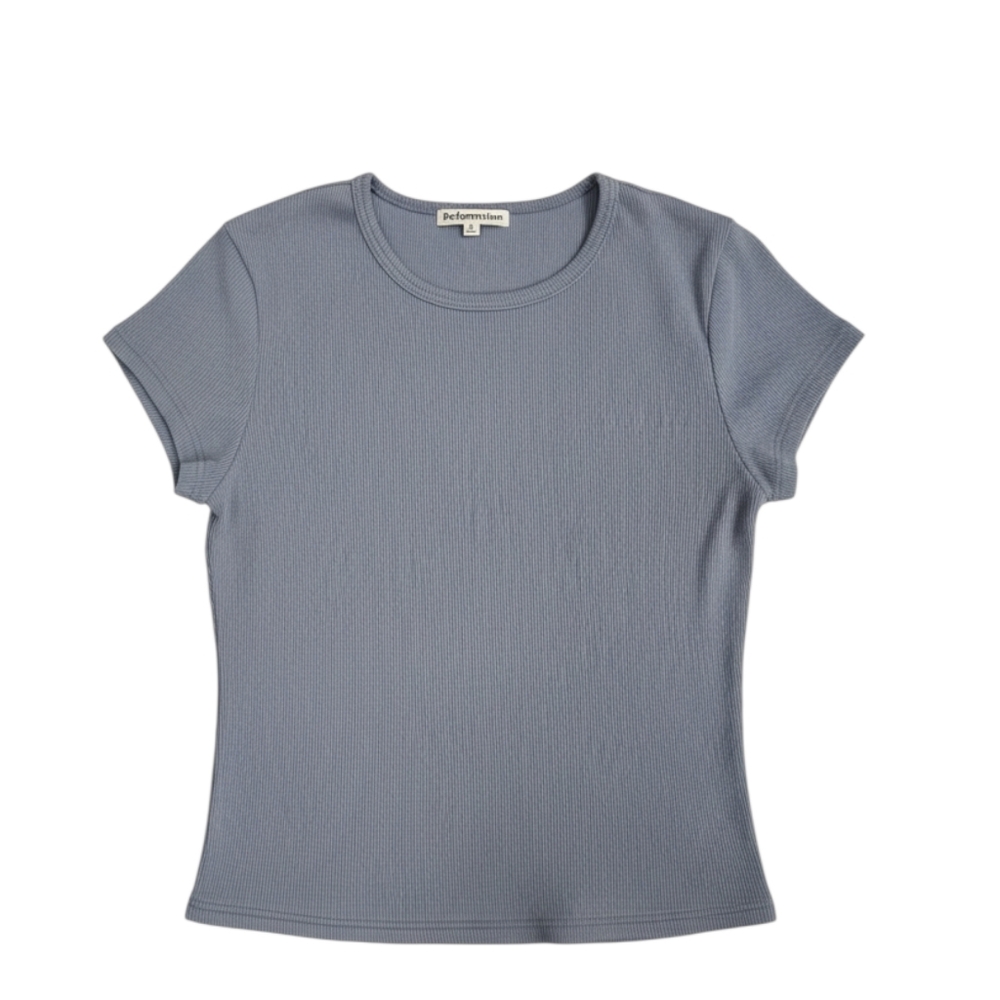 Reformation Crop Top‎ T Shirt In Light Blue Sz Small